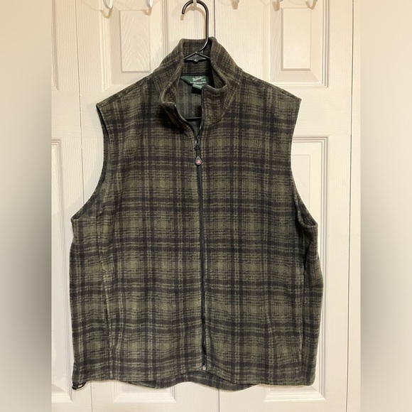 woolrich Vest Men’s‎ Sz L Green Plaid Casual Fall - Picture 1 of 7